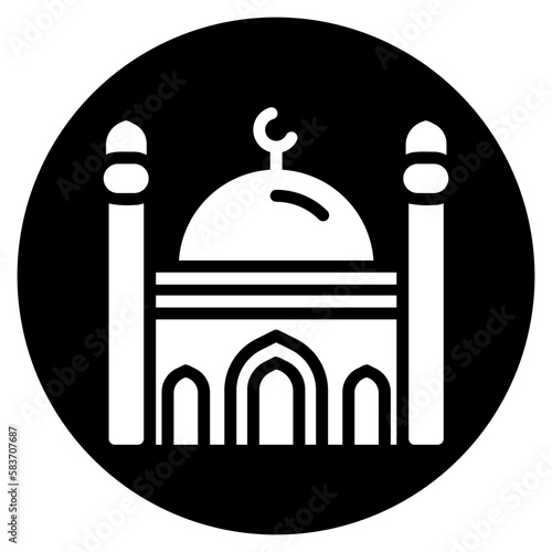 mosque glyph icon