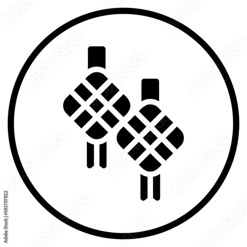 ketupat glyph icon