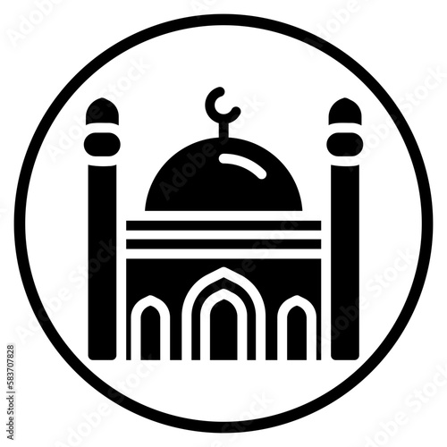 mosque glyph icon