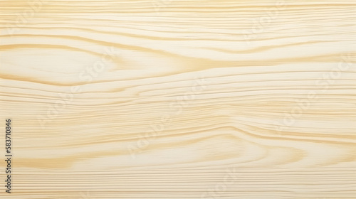 Wood texture background in natural light yellow cream color. Generative AI.