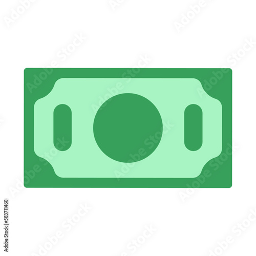 fiat money dollar bill banknote cash payment - flat design symbol
