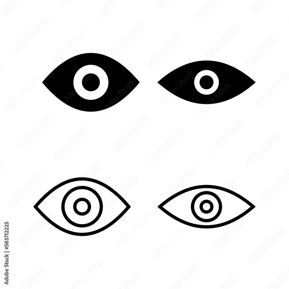 Eye icon vector illustration. Eye sign and symbol. Look and Vision icon. Eye icon vector illustration. Eye sign and symbol. Look and Vision icon.