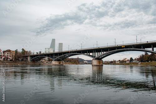 large bridge over the river rhine © vardan