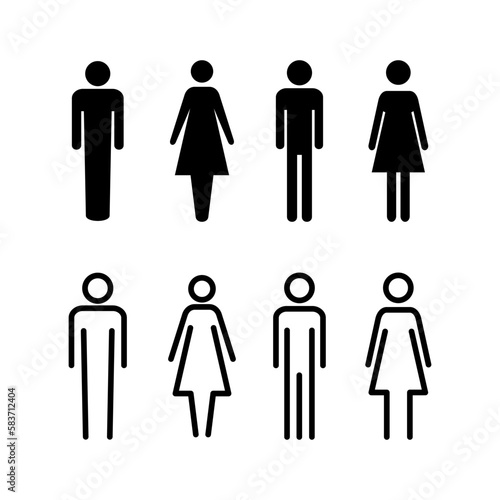 Man and woman icon vector illustration. male and female sign and symbol. Girls and boys