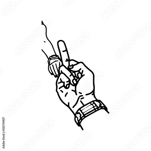 vector illustration of hand fuck you concept