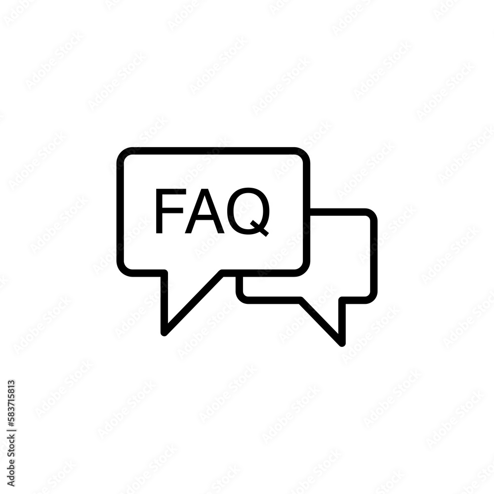 Faq vector icon flat illustration on white background..eps Faq vector icon flat illustration on white background..eps