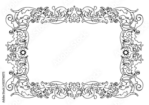 ゴシック風飾り枠