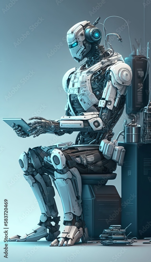 Naklejka premium Cutting-Edge AI Chatbot with GPT Technology