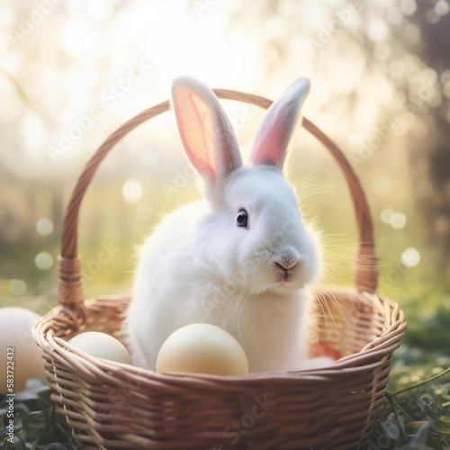 easter bunny with basket