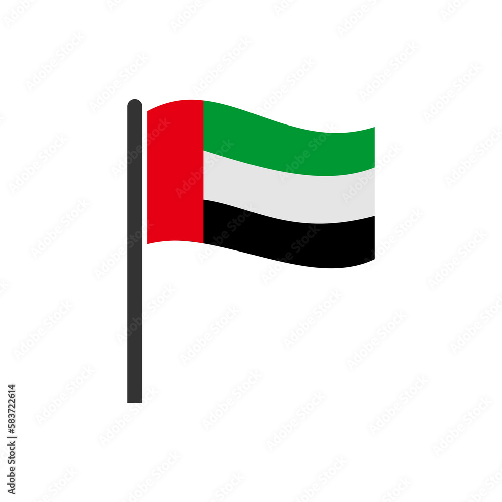 United Arab Emirates flags icon set, United Arab Emirates independence day icon set vector sign symbol United Arab Emirates flags icon set, United Arab Emirates independence day icon set vector sign symbol