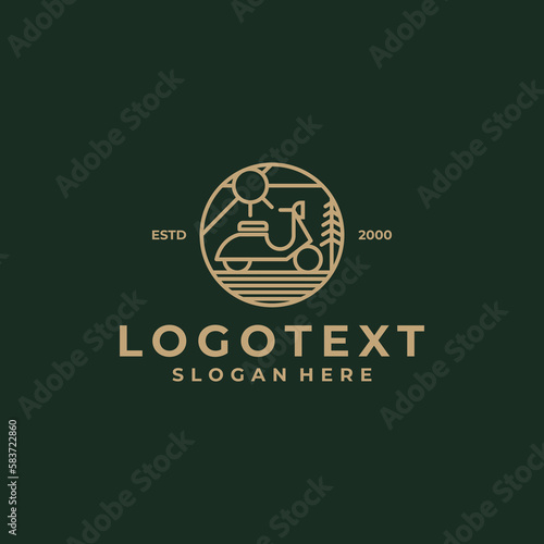scooter luxury logo design template