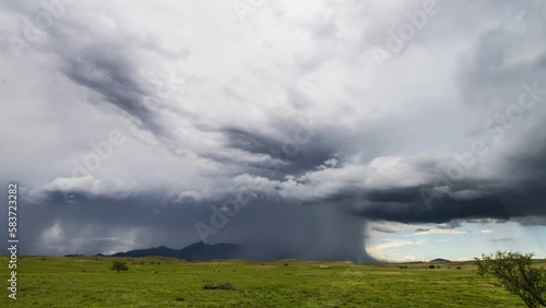Dramatic monsoon rain storm near Tucson, Arizona