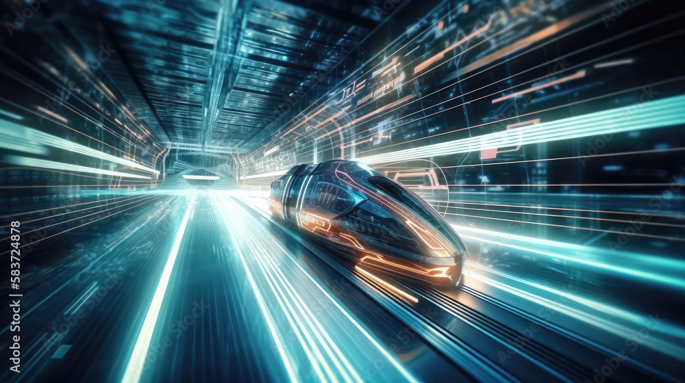 Fototapeta premium fast moving car