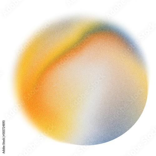 Multicolor abstract shape with grain