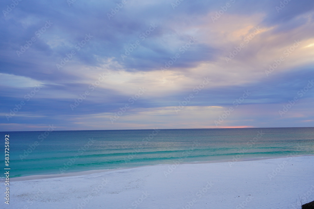 beautiful Destin beach and the Gulf of Mexico in Destin, Florida
