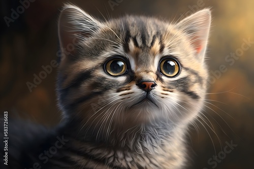 cute and funny cat made by generative Ai technology © Irwan