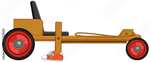 Isolated Billy cart cartoon