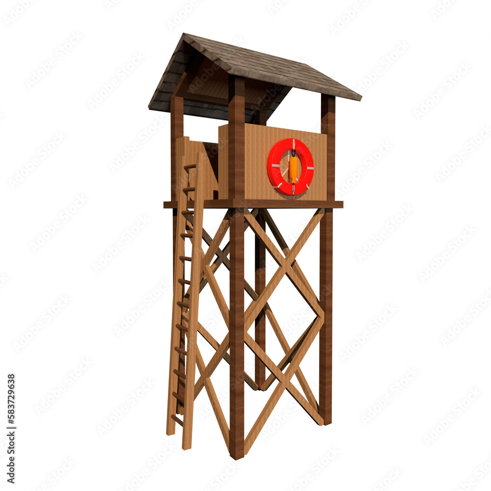 Naklejka premium lifeguard tower