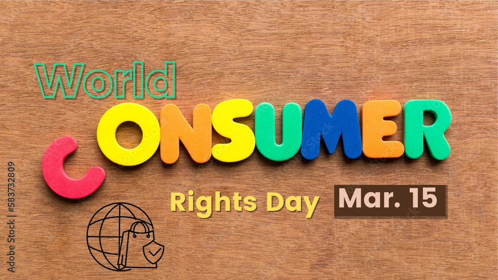 world consumer rights day 15 march - obrazy, fototapety, plakaty 