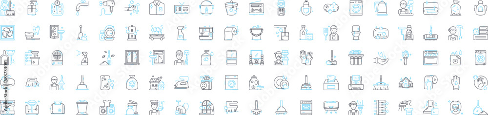Laundry services vector line icons set. Laundry, Services, Washing, Ironing, Dry-cleaning, Cleaning, Pick-up illustration outline concept symbols and signs Laundry services vector line icons set. Laundry, Services, Washing, Ironing, Dry-cleaning, Cleaning, Pick-up illustration outline concept symbols and signs