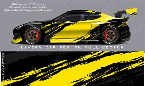 car livery graphic vector. abstract grunge background design for vehicle vinyl wrap and car branding	