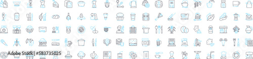 Coffee cafe vector line icons set. Coffee, Cafe, Espresso, Latte, Cappuccino, Mocha, Frappuccino illustration outline concept symbols and signs