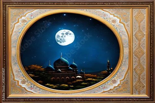 As we witness the crescent moon of Ramadan, our family comes together to reflect on our blessings and offer our gratitude to Allah through prayer and dua. Moon of Ramadan and masjid in the night