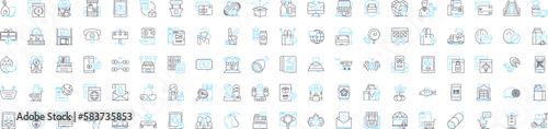 Gastronomy vector line icons set. Dining, Eating, Cuisine, Gastronomy, Restaurants, Foodie, Bistro illustration outline concept symbols and signs