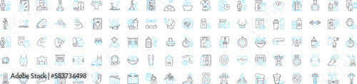 Football and fitness vector line icons set. Football, Fitness, Training, Practice, Running, Agility, Coaching illustration outline concept symbols and signs