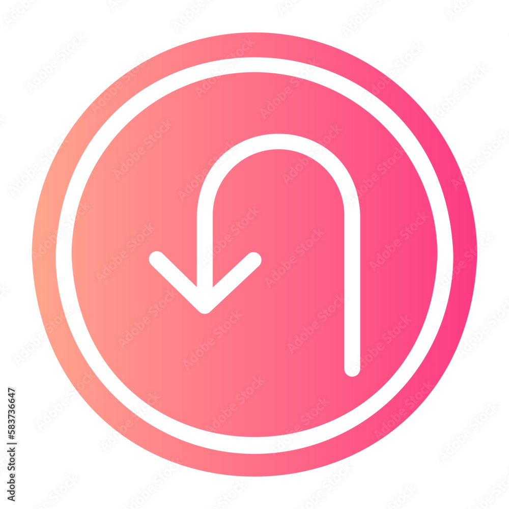 u turn icon u turn icon