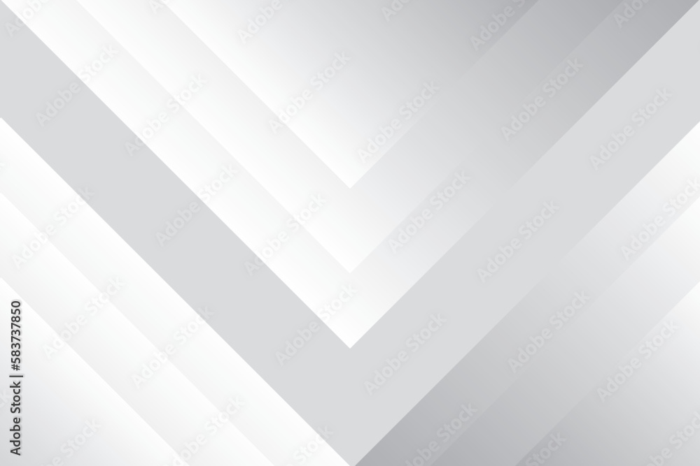 Fototapeta premium Gradient vector illustration, abstract background of overlapping white and gray triangles.
