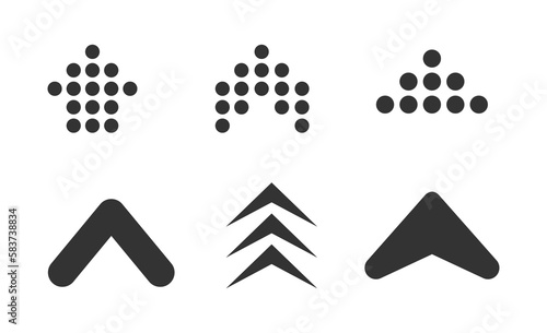 Swipe up arrows vector icons