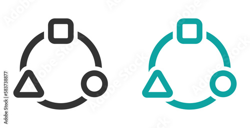 Synergy vector icons collection