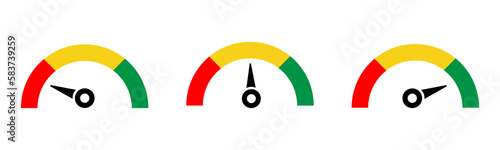 Speedometer vector icons set