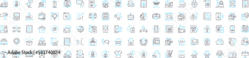 Discount marketing vector line icons set. Discount, Marketing, Sales, Deals, Coupons, Offers, Savings illustration outline concept symbols and signs