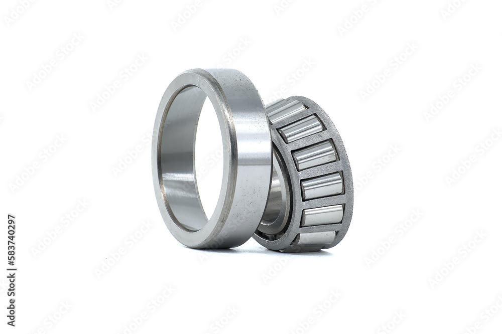 Tapered roller bearing over white background Tapered roller bearing over white background