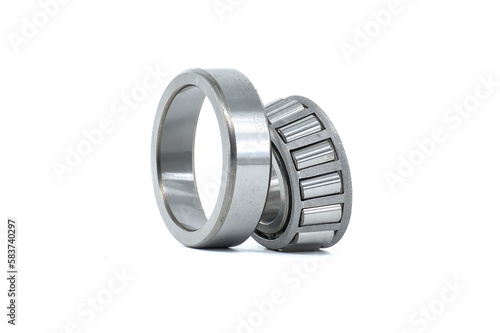 Tapered roller bearing over white background