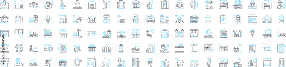 Architects vector line icons set. Design, Creativity, Vision, Blueprint, Structure, Planning, Detail-oriented illustration outline concept symbols and signs