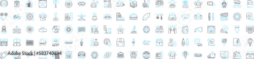 Online Delivery vector line icons set. Delivery, Online, eDelivery, Buy, Purchase, Shipment, Logistics illustration outline concept symbols and signs