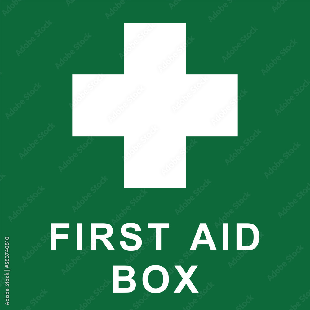 Fototapeta premium First Aid box sign vector illustration