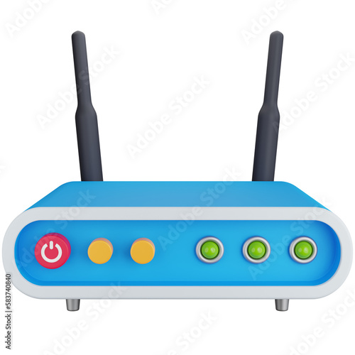 Obraz na płótnie 3D Icon Illustration Router Wireless