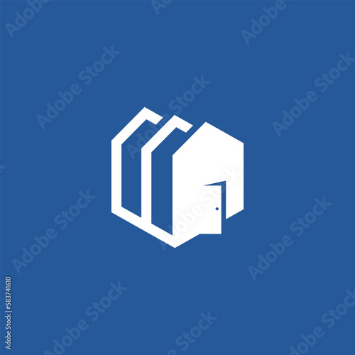 coworking space logo design. Vector illustration of space home or building. modern logo design vector icon template