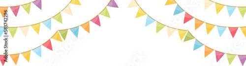 Background with bunting flags photo