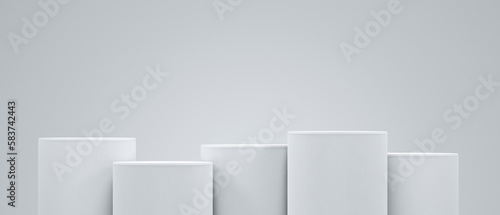 Minimal background. 3d podium and white background for product presentation. 3d rendering illustration.