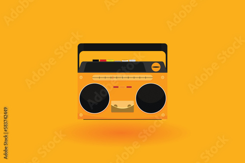 Vector radio icon vector illustration. vintage radio icon.