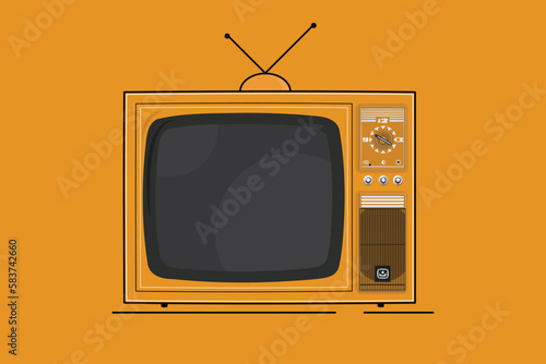 Vector television tv icon vector illustration. vintage tv vector.