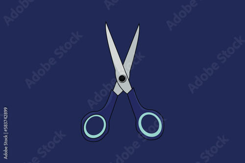 Wallpaper Mural Vector cartoon-style scissors design Torontodigital.ca