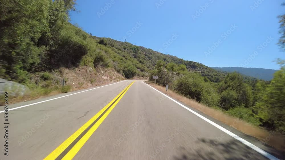 Kings Canyon Scenic Byway West Section 07 Eastbound Multi Camera Front View Driving Plate Sierra Nevada Mts California USA Kings Canyon Scenic Byway West Section 07 Eastbound Multi Camera Front View Driving Plate Sierra Nevada Mts California USA