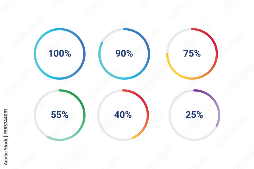 Set of vector loading icons. loading bar progress icon. Download progress. Collection Loading status. Vector illustration. Set of vector loading icons. loading bar progress icon. Download progress. Collection Loading status. Vector illustration.
