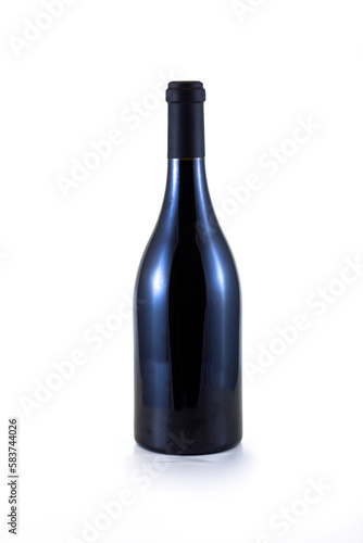 Blank bottle of red wine